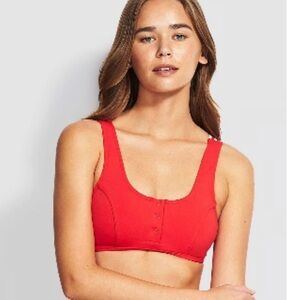 SEAFOLLY Tank Bikini Top in Chilli Red NWOT